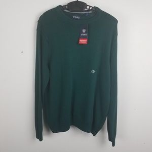 NWT Men's Chaps Kelly Green Crew Neck Sweater XL